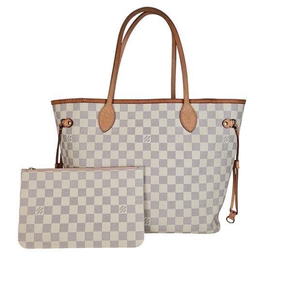 Louis Vuitton Damier Azur Neverfull MM Pink Ballerine Tote - Picture 1 of 13